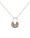 Multi-Color Rainbow Lock Necklace - Adina Eden's Jewels