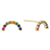 Multi-Color Rainbow Semi-Circle Stud Earring - Adina Eden's Jewels
