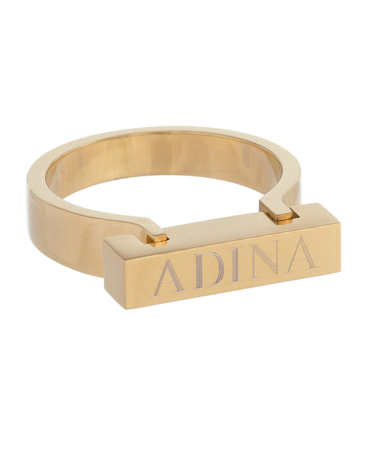 Gold / 6 Block Bar Ring - Adina Eden's Jewels