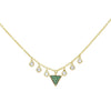 Emerald Green Triangle Bezel Shaker Necklace - Adina Eden's Jewels
