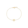 14K Gold Mini Solid Star Of David Bracelet 14K - Adina Eden's Jewels