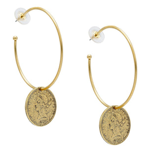Gold Vintage Hoops - Adina Eden's Jewels