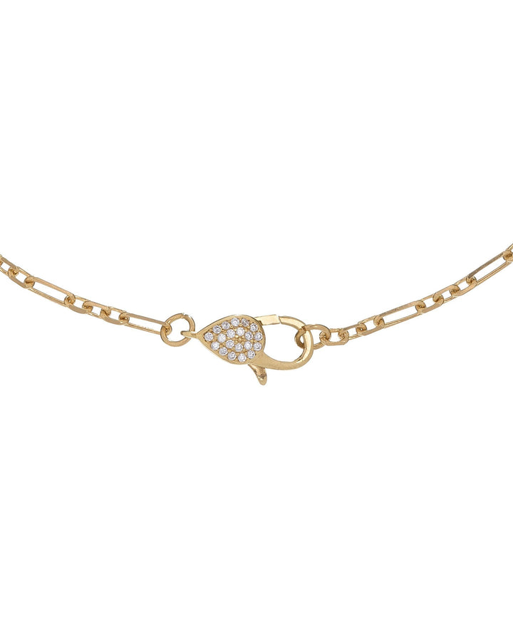 Gold CZ Clasp Chain Choker Adina Eden Jewels