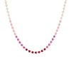 Sapphire Pink CZ Pink Ombre Tennis Necklace - Adina Eden's Jewels