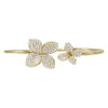 Gold Pave Flower Bangle - Adina Eden's Jewels
