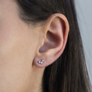  3 Stone Mini Studs - Adina Eden's Jewels