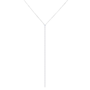 Silver Iris Lariat - Adina Eden's Jewels