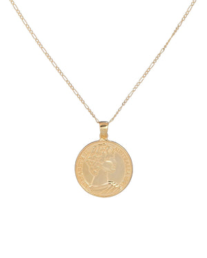 Gold Goddess Coin Necklace - Adina Eden's Jewels