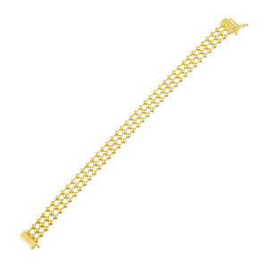 Triple Row Beaded Ball Bracelet - Adina Eden's Jewels