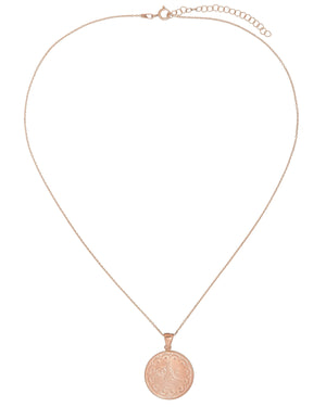 Rose Gold / Thin Chain Vintage Coin Necklace - Adina Eden's Jewels