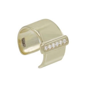 Gold Cage CZ Ear Cuff - Adina Eden's Jewels