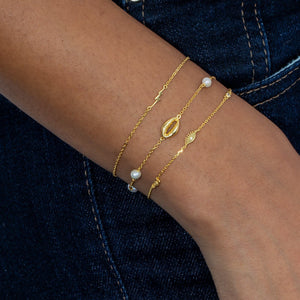  Mini Pearl x Shell Bracelet - Adina Eden's Jewels