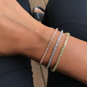 Multi-Color Trio Bezel Bracelet Set - Adina Eden's Jewels