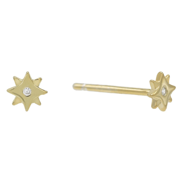 Gold Mini Starburst Stud Earring - Adina Eden's Jewels