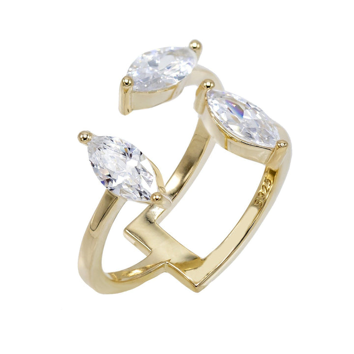 Gold Chunky Stone Ring - Adina Eden's Jewels