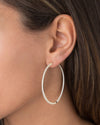  Pavé Thin Hoop Earring - Adina Eden's Jewels