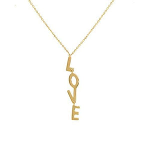 14K Gold Dancing Love Necklace 14K - Adina Eden's Jewels