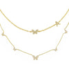 Gold / A Butterflies X Initial Necklace Combo Set - Adina Eden's Jewels