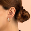  Princess Diamond Illusion Hoop Earring 14K - Adina Eden's Jewels