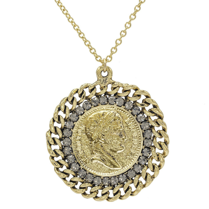 Gold Coin Pendant Necklace - Adina Eden's Jewels