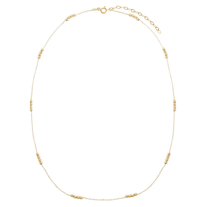 Multi Cluster Beaded Chain Necklace 14K - Adina Eden's Jewels