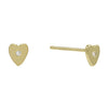 Gold Mini Heart Stud Earring - Adina Eden's Jewels