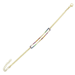  Double Pave Bar Bracelet - Adina Eden's Jewels