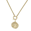 14K Gold Greek Coin Necklace 14K - Adina Eden's Jewels
