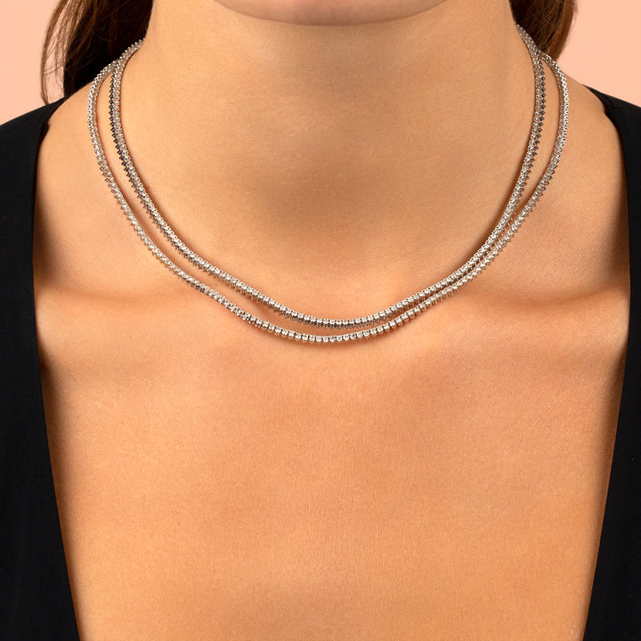  Three Prong Diamond Necklace 14K - Adina Eden's Jewels