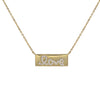 Gold Love Bar Necklace - Adina Eden's Jewels