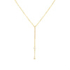 Gold Pavé Bar Drop Lariat Necklace - Adina Eden's Jewels