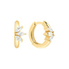 Gold Triple Marquise Huggie Earring - Adina Eden's Jewels