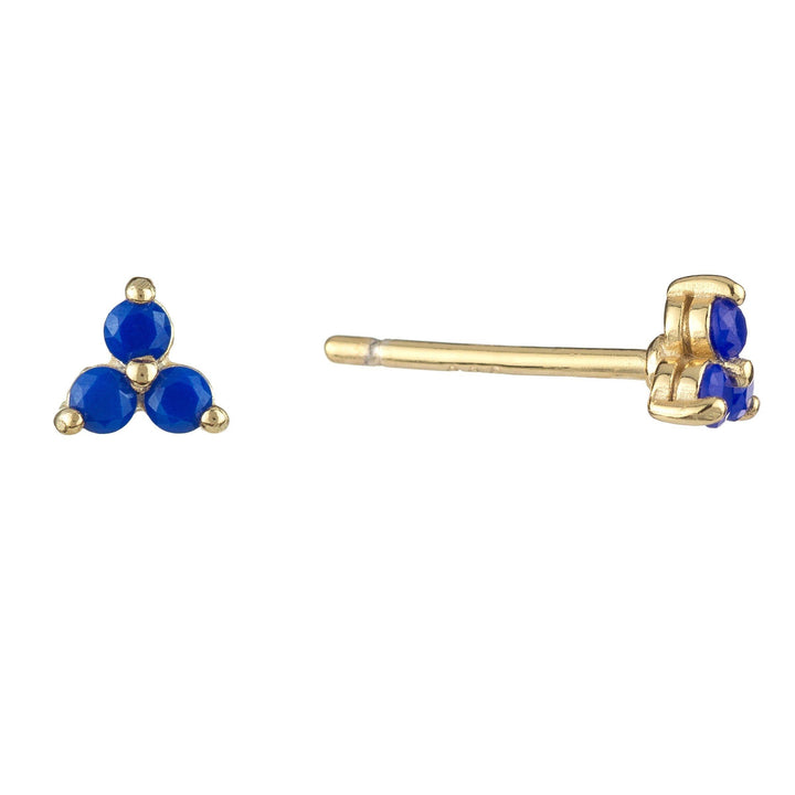 Sapphire Blue Colorful Cluster Stud Earring - Adina Eden's Jewels