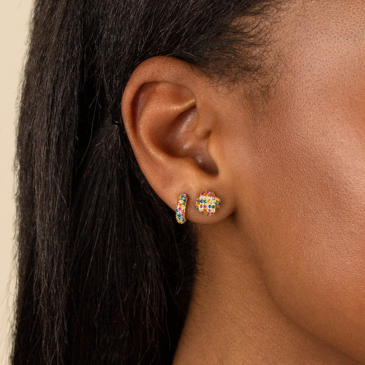  CZ Knot Stud Earring - Adina Eden's Jewels