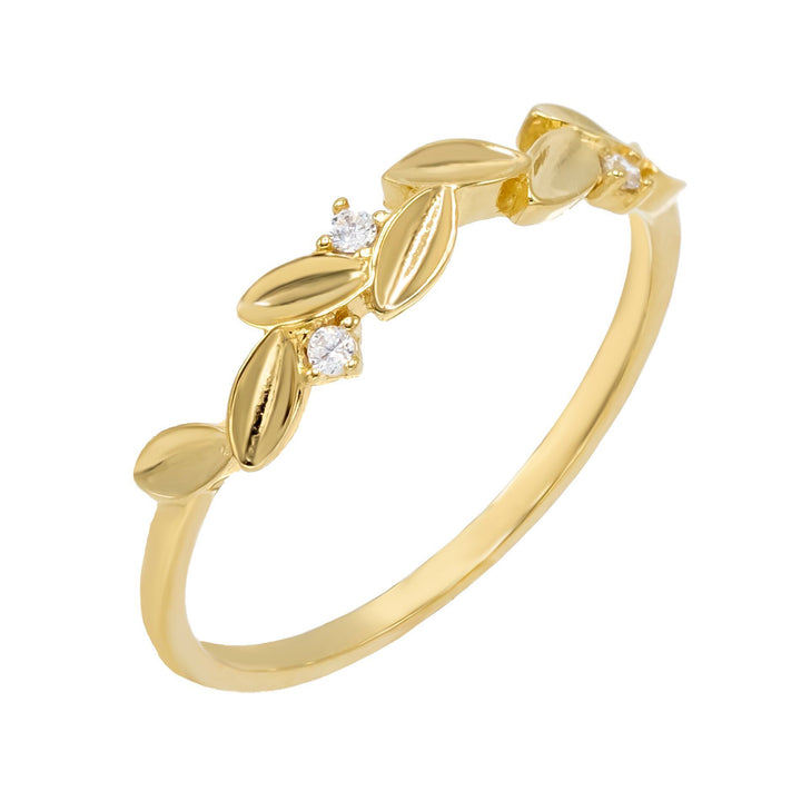 Gold / 7 Leaf Ring - Adina Eden's Jewels