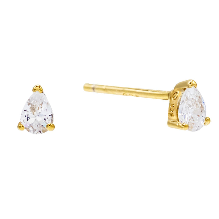 Gold Mini Teardrop Stud Earring - Adina Eden's Jewels