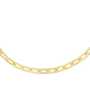 Gold Box Link Necklace - Adina Eden's Jewels