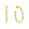 Gold / 40 MM Spiral Hollow Hoop Earring - Adina Eden's Jewels