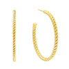 Gold / 40 MM Rope Hoop Earring - Adina Eden's Jewels