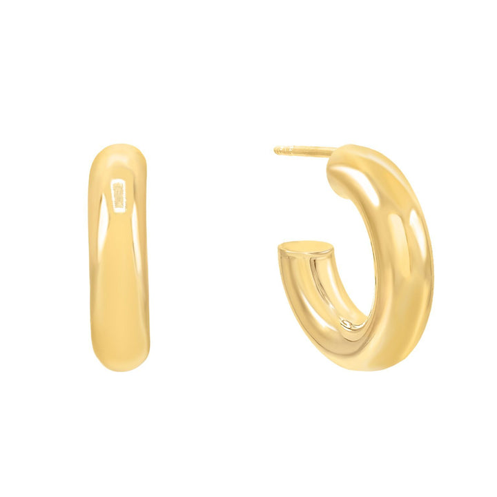 Gold / 20 MM Thick Hollow Hoop Earring - Adina Eden's Jewels