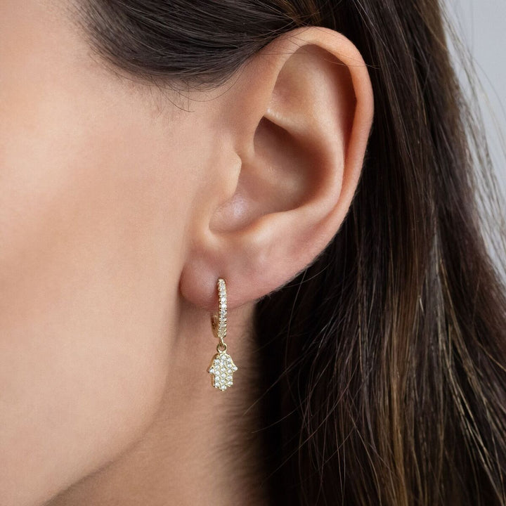  Hamsa Huggie Earring - Adina Eden's Jewels