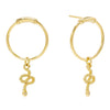 Gold Dangling Snake Stud Earring - Adina Eden's Jewels