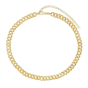 Gold Cuban Chain Choker - Adina Eden's Jewels
