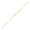 Gold Pavé Safety Pin Bracelet - Adina Eden's Jewels