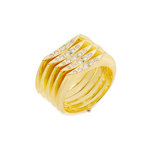 Gold / 8 Five Stack Ring - Adina Eden's Jewels