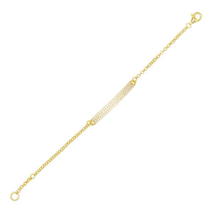 Gold Pavé Bar Bracelet - Adina Eden's Jewels