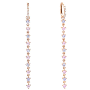 Light Pink Pastel Drop Huggie Earring - Adina Eden's Jewels