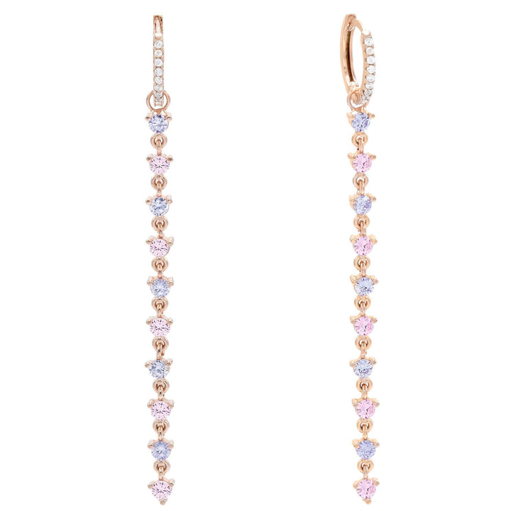 Light Pink Pastel Drop Huggie Earring - Adina Eden's Jewels