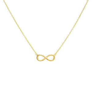 Gold Solid Infinity Necklace - Adina Eden's Jewels