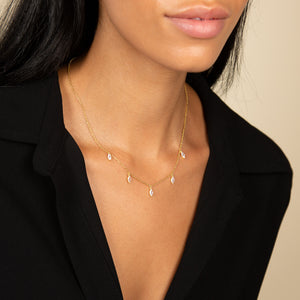  Dangling Marquise CZ Necklace - Adina Eden's Jewels